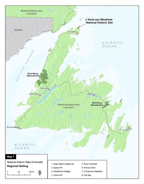 map of l'anse aux meadows.